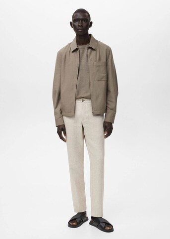 MANGO MAN Slimfit Hose 'Oyster' in Beige