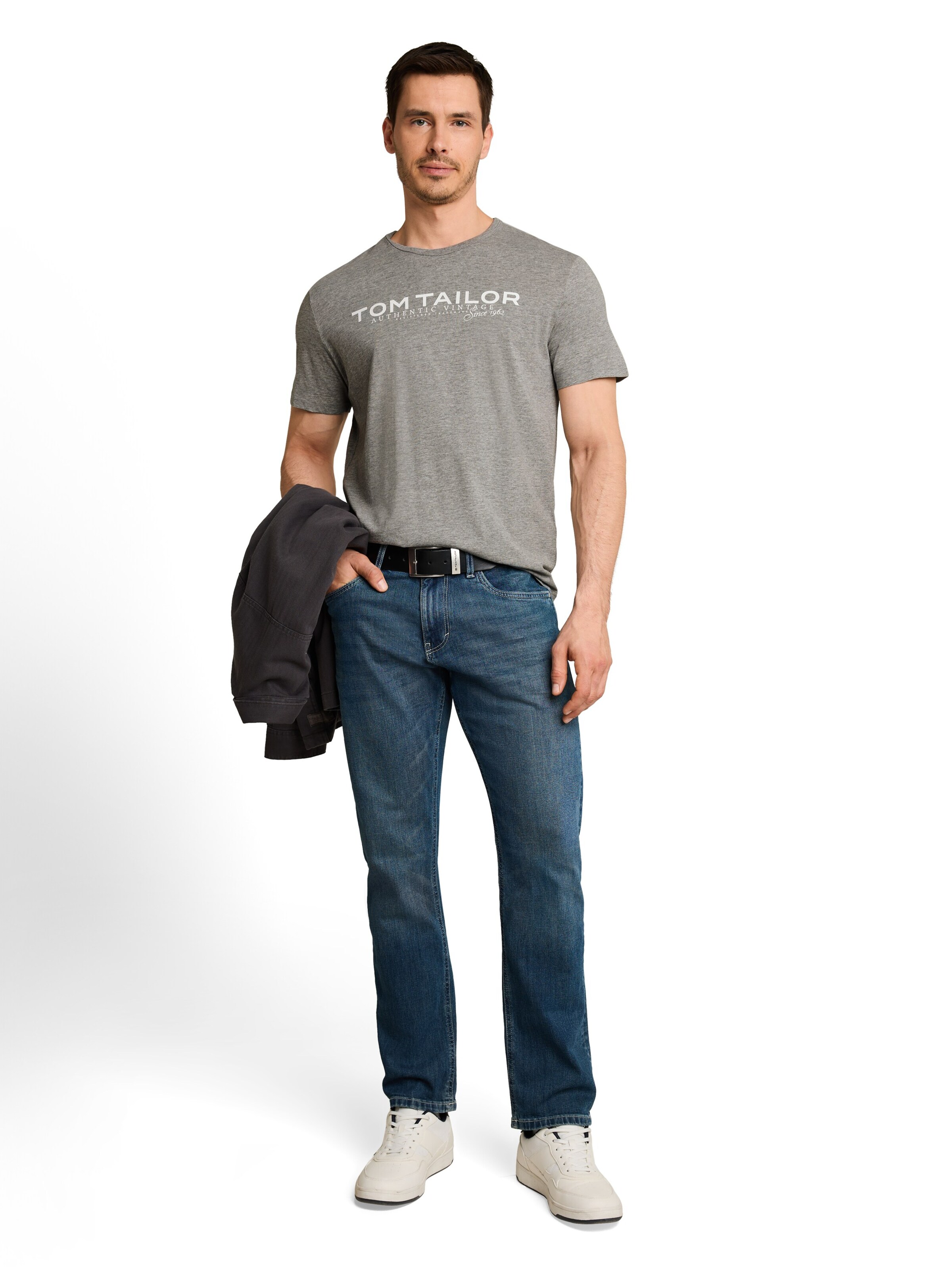 TOM TAILOR T-Shirt in Grau