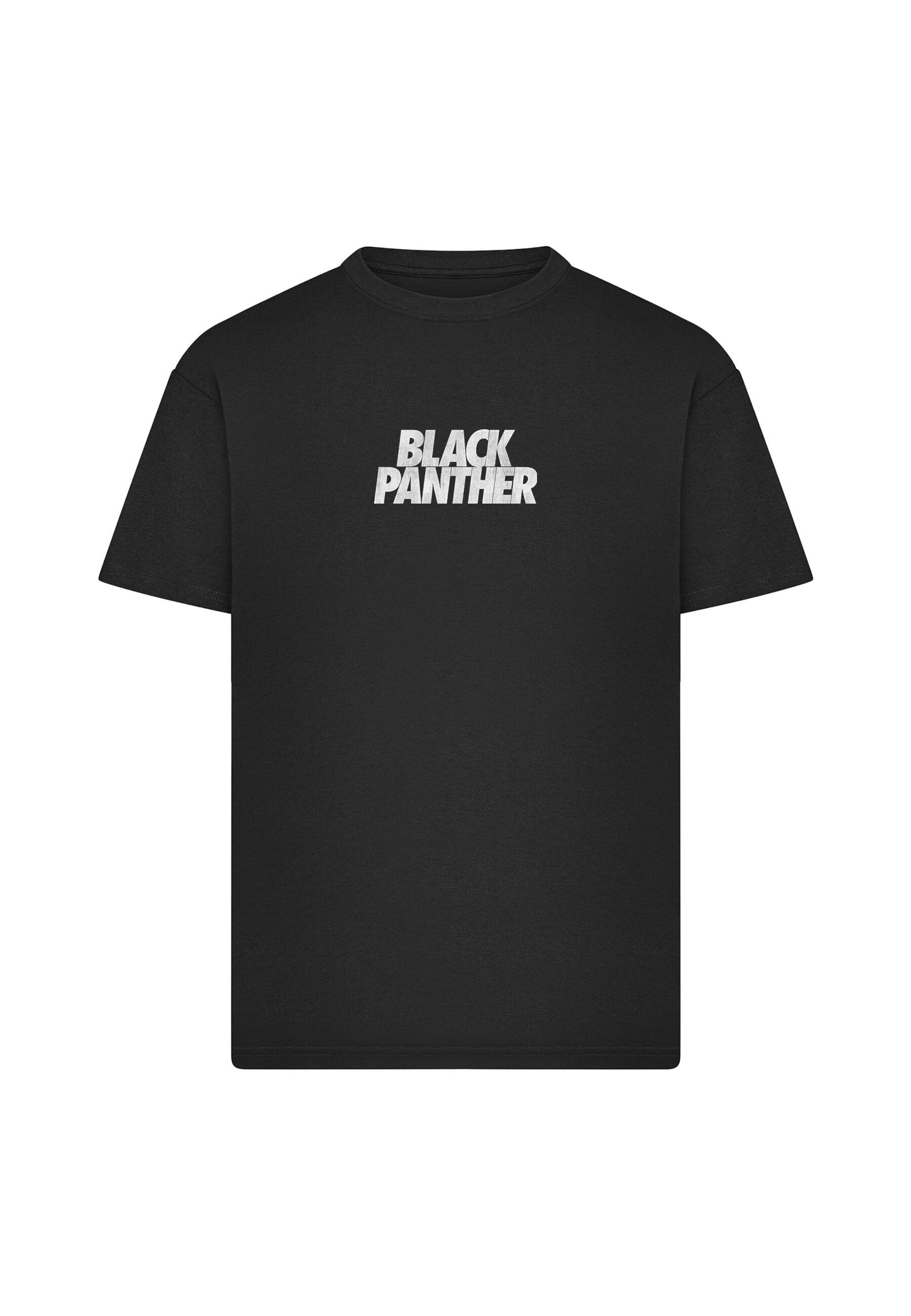 Merchcode Shirt 'Marvel Black Panther' in Zwart: voorkant