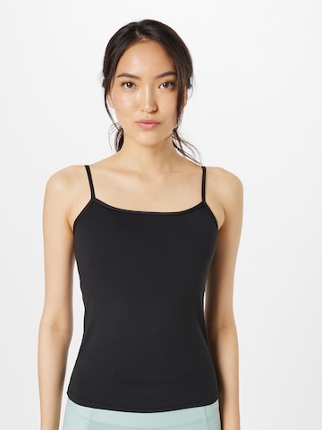 Top sportivo 'Lunar Luxe Cami' di Moonchild Yoga Wear in nero: frontale