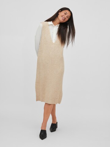 VILA Knitted dress 'Ril' in Beige