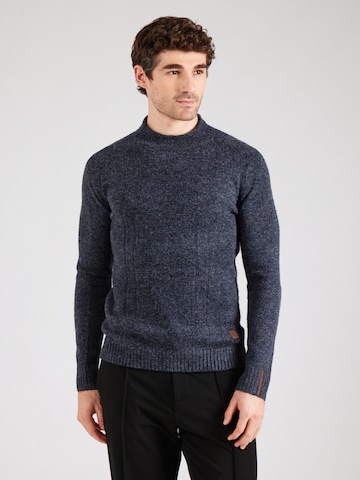 Key Largo Pullover 'GATE' in Blau: Vorderseite