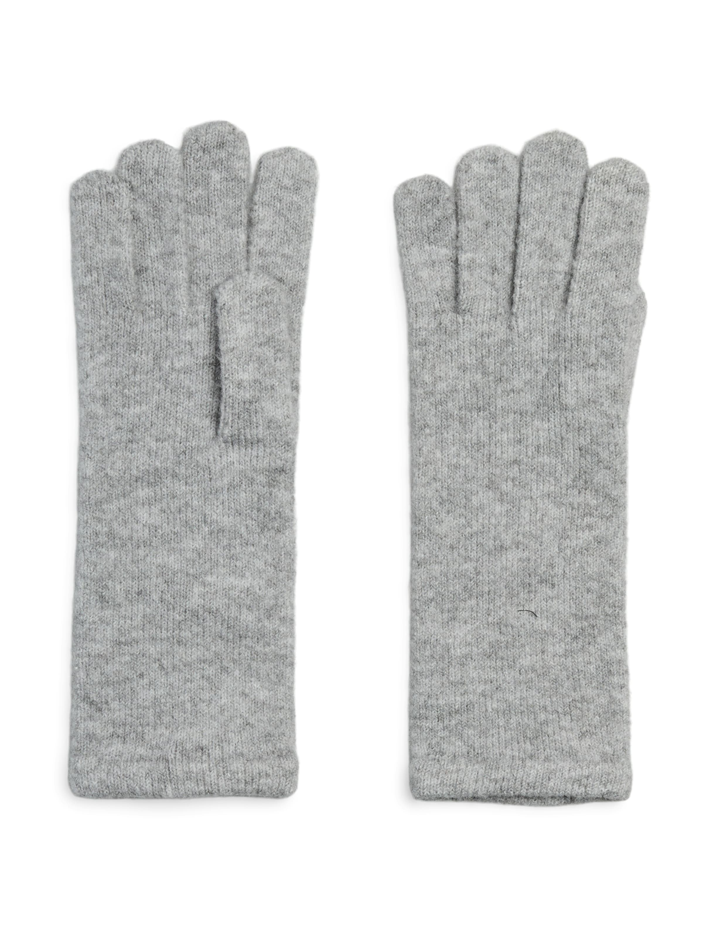 PIECES Vingerhandschoenen 'PCFORTUNA' in Grijs: voorkant