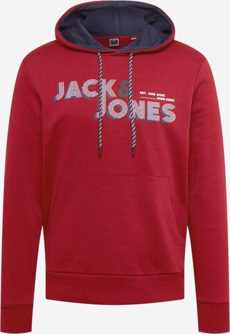 JACK & JONES Суичър 'Friday' в червено: отпред