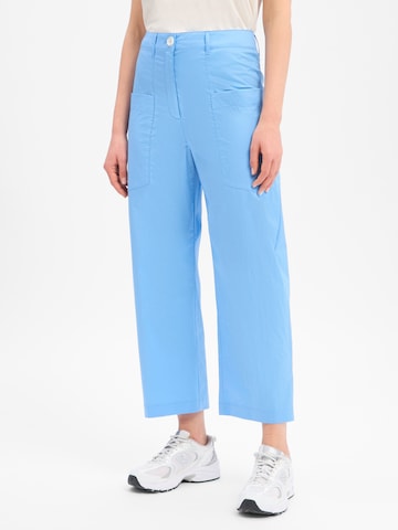 Marc Cain Wide Leg Bundfaltenhose 'Wokha' in Blau