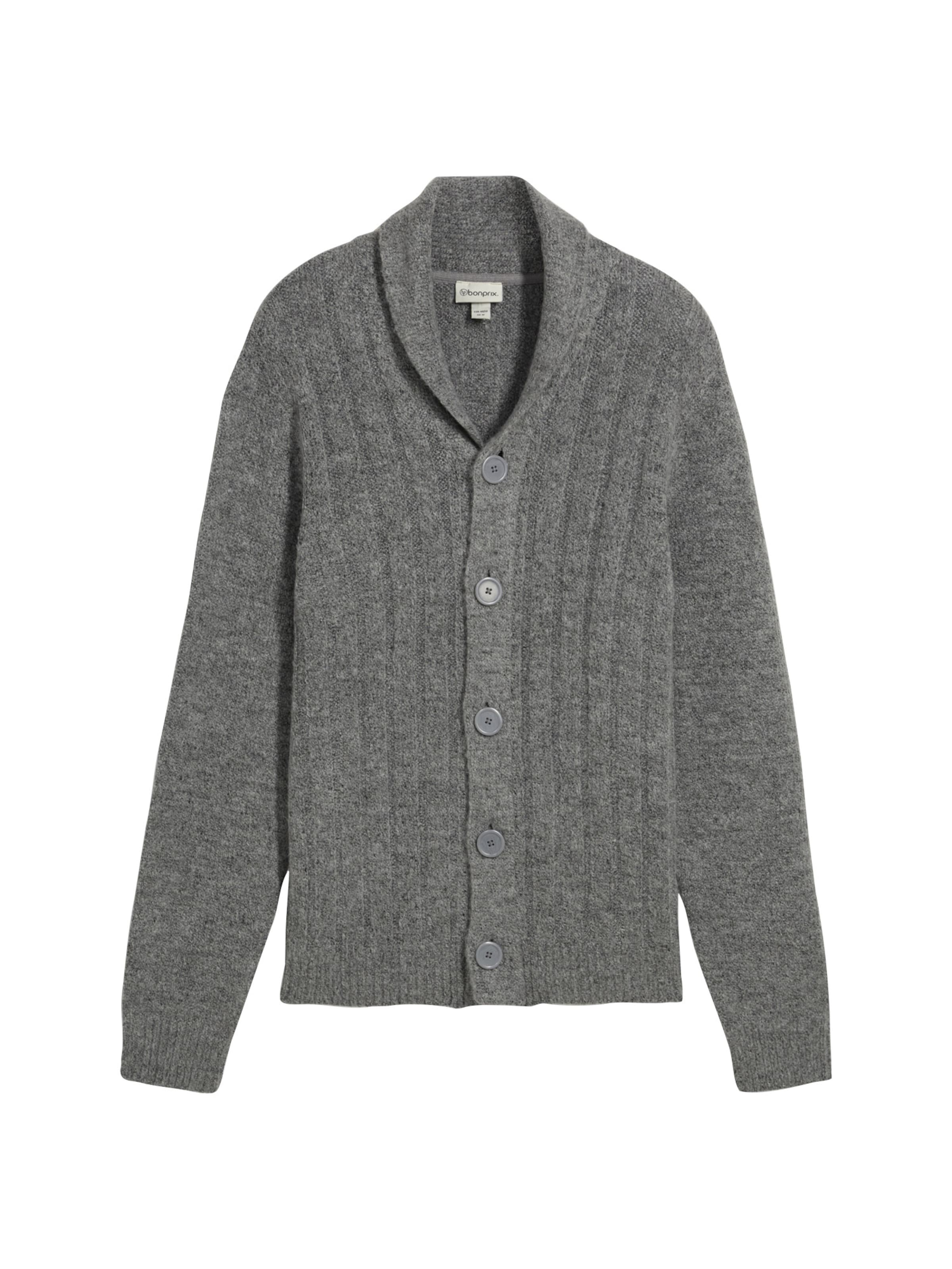 bonprix Strickjacke in Grau: Vorderseite