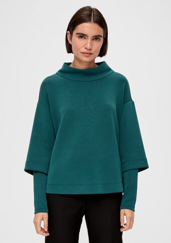 Sweat-shirt s.Oliver BLACK LABEL en vert : devant