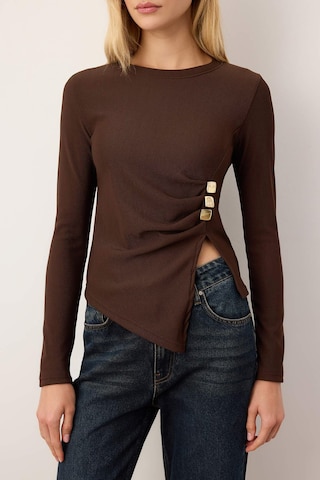 Trendyol Shirt in Brown: front