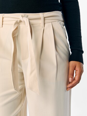 OBJECT - Pierna ancha Pantalón plisado 'OBJLisa' en beige