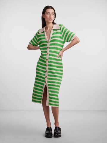 Y.A.S Knitted dress 'Croc' in Green