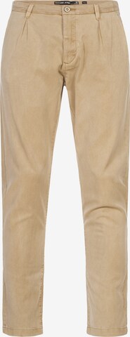 Pantalon chino ' Ville ' INDICODE JEANS en beige : devant