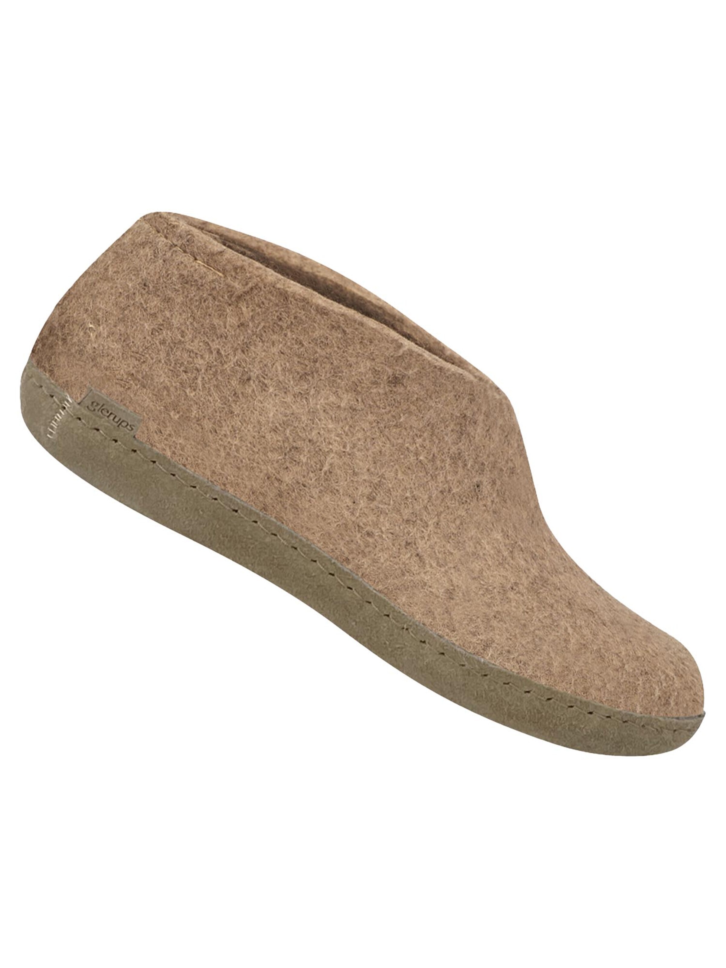 Glerups Slipper 'Ledersohle' in Beige