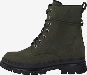 TAMARIS Lace-Up Ankle Boots in Green