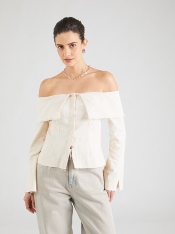 TOPSHOP Blouse in Beige: front