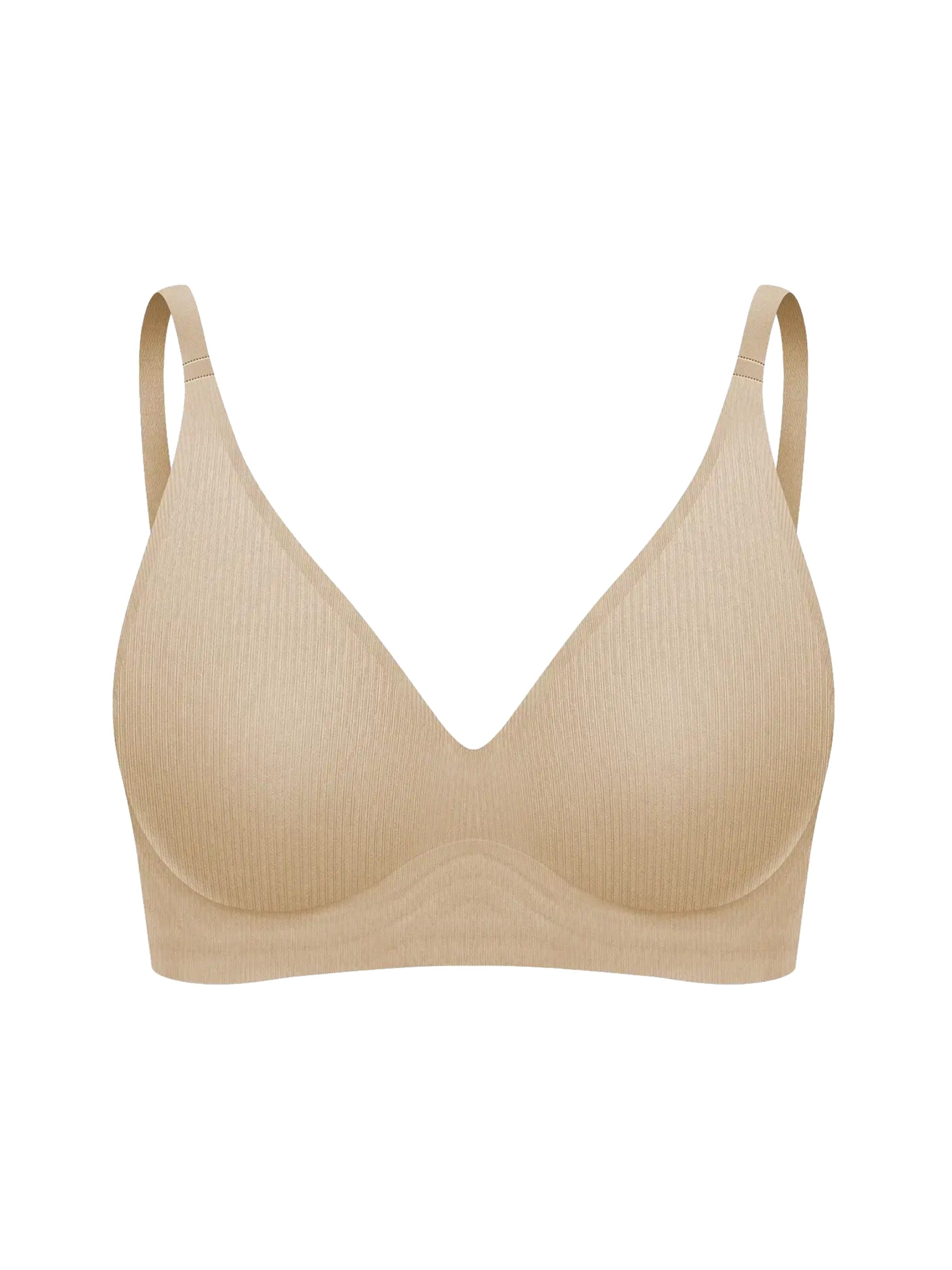 Push-up Reggiseno 'Rib Comfort Push-Up BH' di cfab in beige: frontale