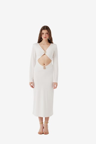 Robe HOLLY LOLLY en blanc : devant