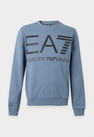 EA7 Emporio Armani Sweatshirt 'TRAIN LOGO SERIES' i blå: framsida