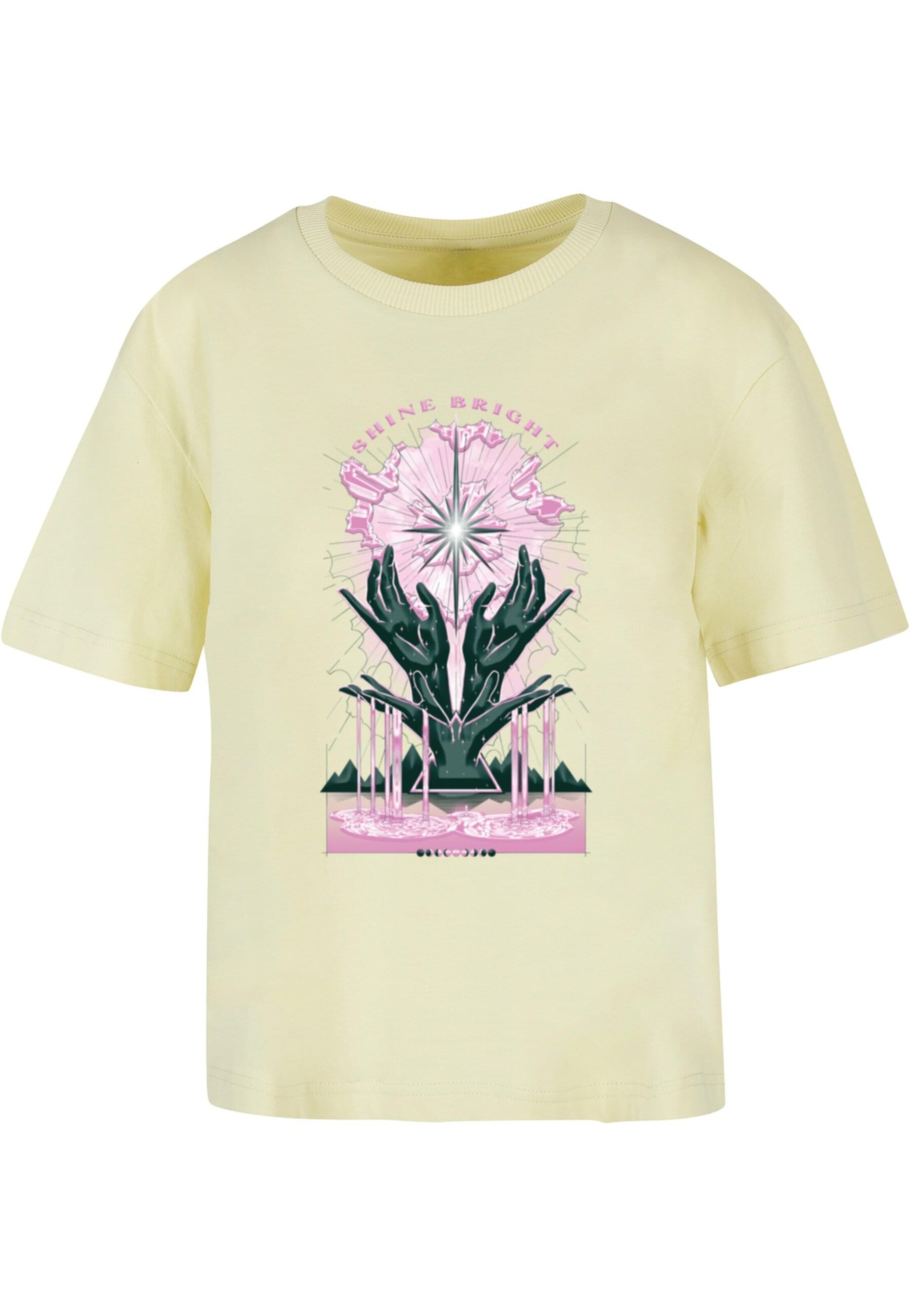 Maglietta 'Shine Bright' di Mister Tee in giallo: frontale