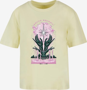 T-shirt 'Shine Bright' Mister Tee en jaune : devant