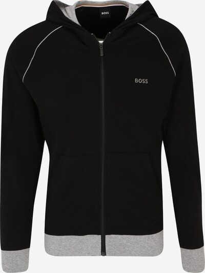 BOSS Orange Zip-Up Hoodie in mottled grey / Black, Item view