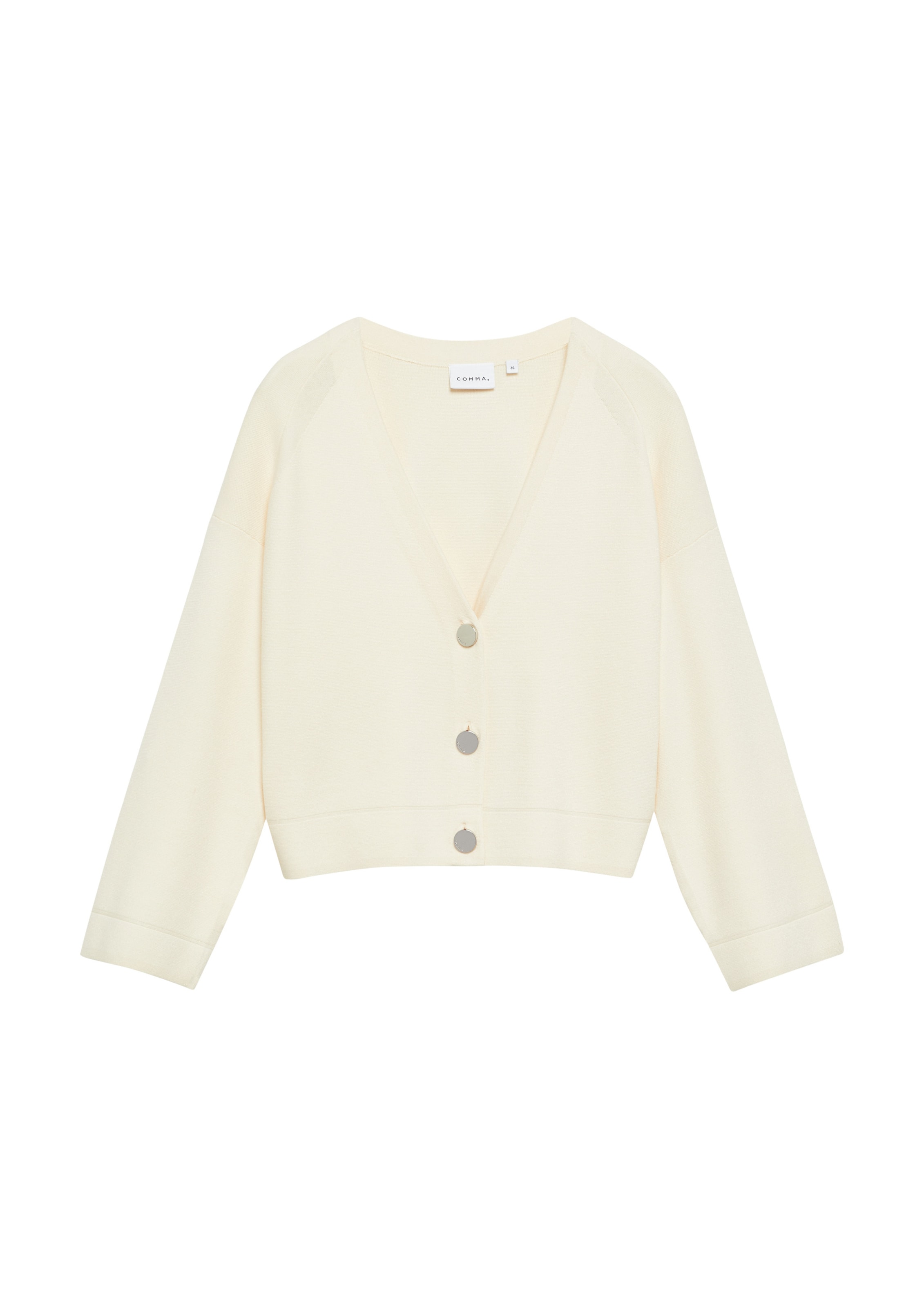 COMMA Gebreid vest in Beige: voorkant