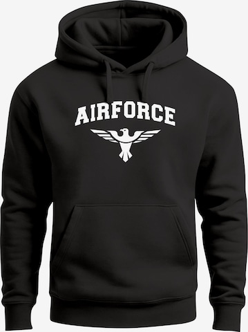 Neverless Sweatshirt 'Airforce' in Schwarz: Vorderseite