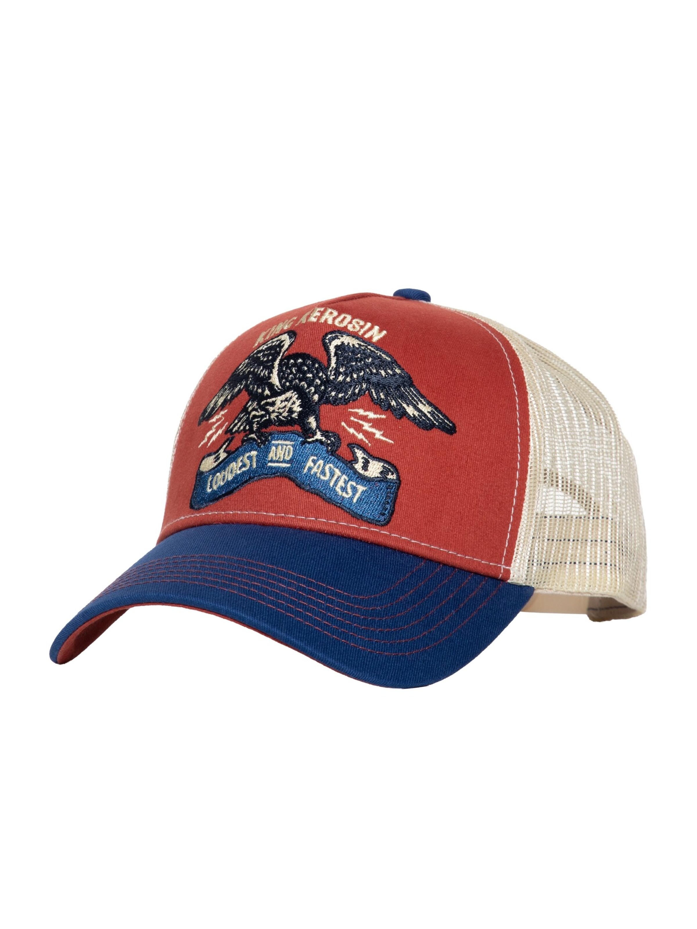 King Kerosin Cap 'Loudest & Fastest' in Red: front