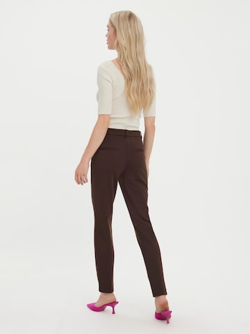 VERO MODA Tapered Pants 'Lucca Lilith' in Brown