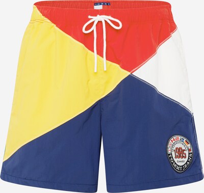 Tommy Jeans Bikses 'TJU ARCHIVE GAMES CHICAGO', krāsa - tumši zils / dzeltens / sarkans / balts, Preces skats