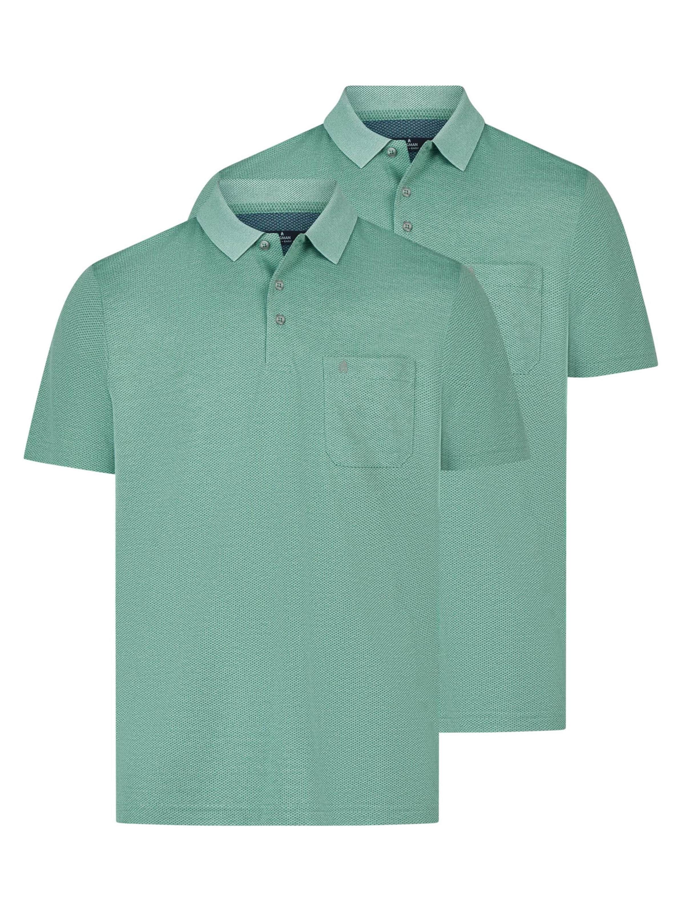 Ragman Shirt 'Basic' in Green: front