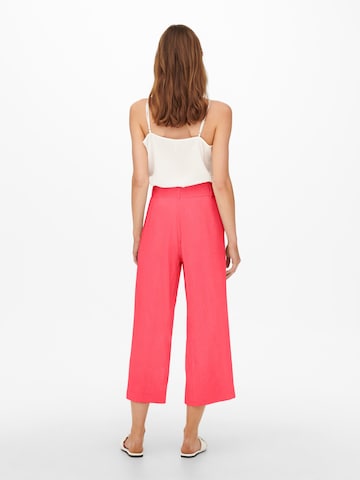 ONLY Zvonové kalhoty Kalhoty se sklady v pase 'Caro' – pink