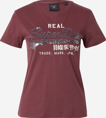 Superdry T-Shirt in Rot: predná strana