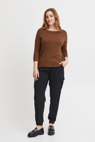 Fransa Sweater 'Blume' in Brown