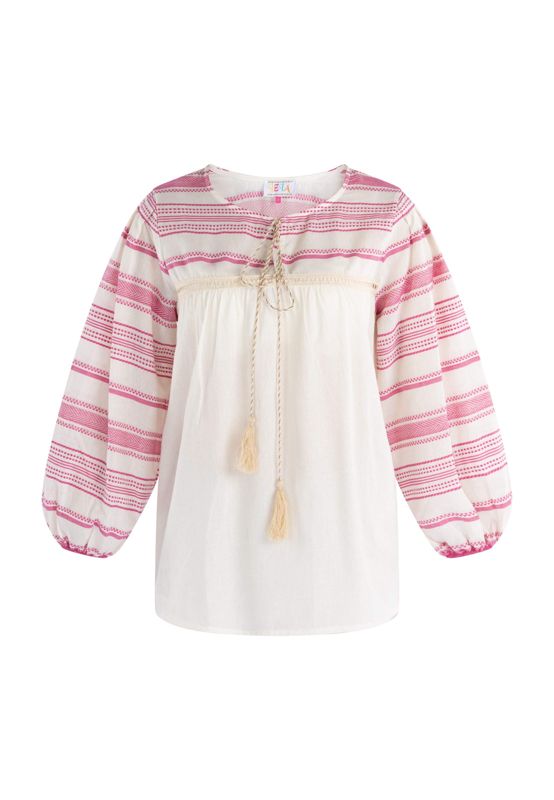 IZIA Blouse in de kleur Pink / Natuurwit, Productweergave