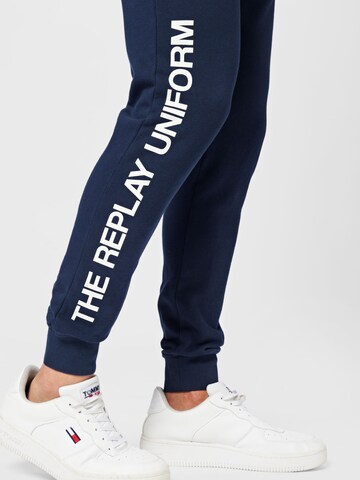 Tapered Pantaloni de la REPLAY pe albastru