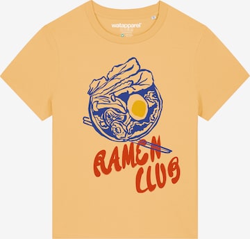 T-shirt 'Ramen Club' Watapparel en jaune : devant