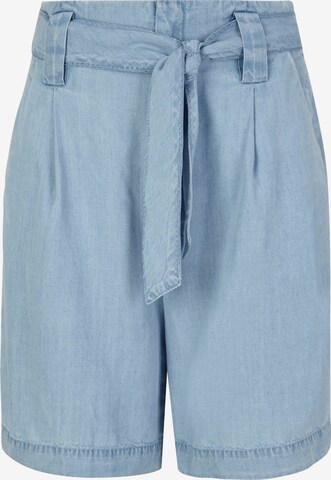 comma casual identity Wide leg Pleat-Front Pants in Blue: front