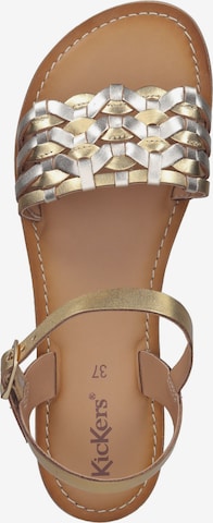 Kickers Strap Sandals in Gold