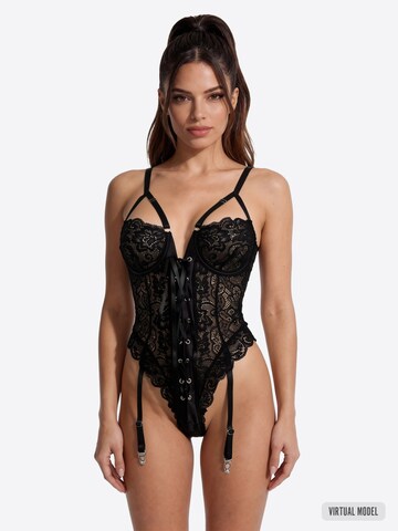SpaLeXLine Bodysuit 'SX1053' in Black: front