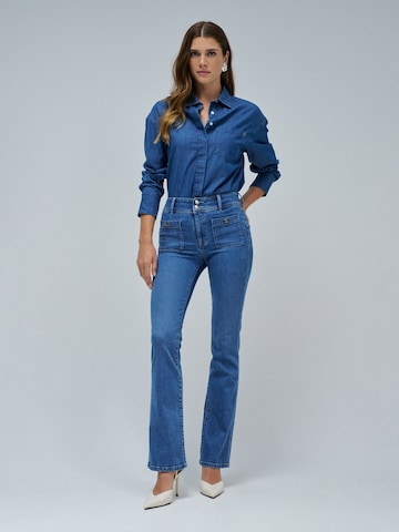 Salsa Jeans Flared Jeans 'Secret Push In' in Blue