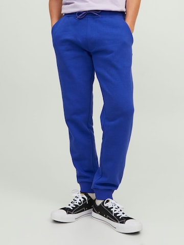JACK & JONES Tapered Trousers in Blue: front