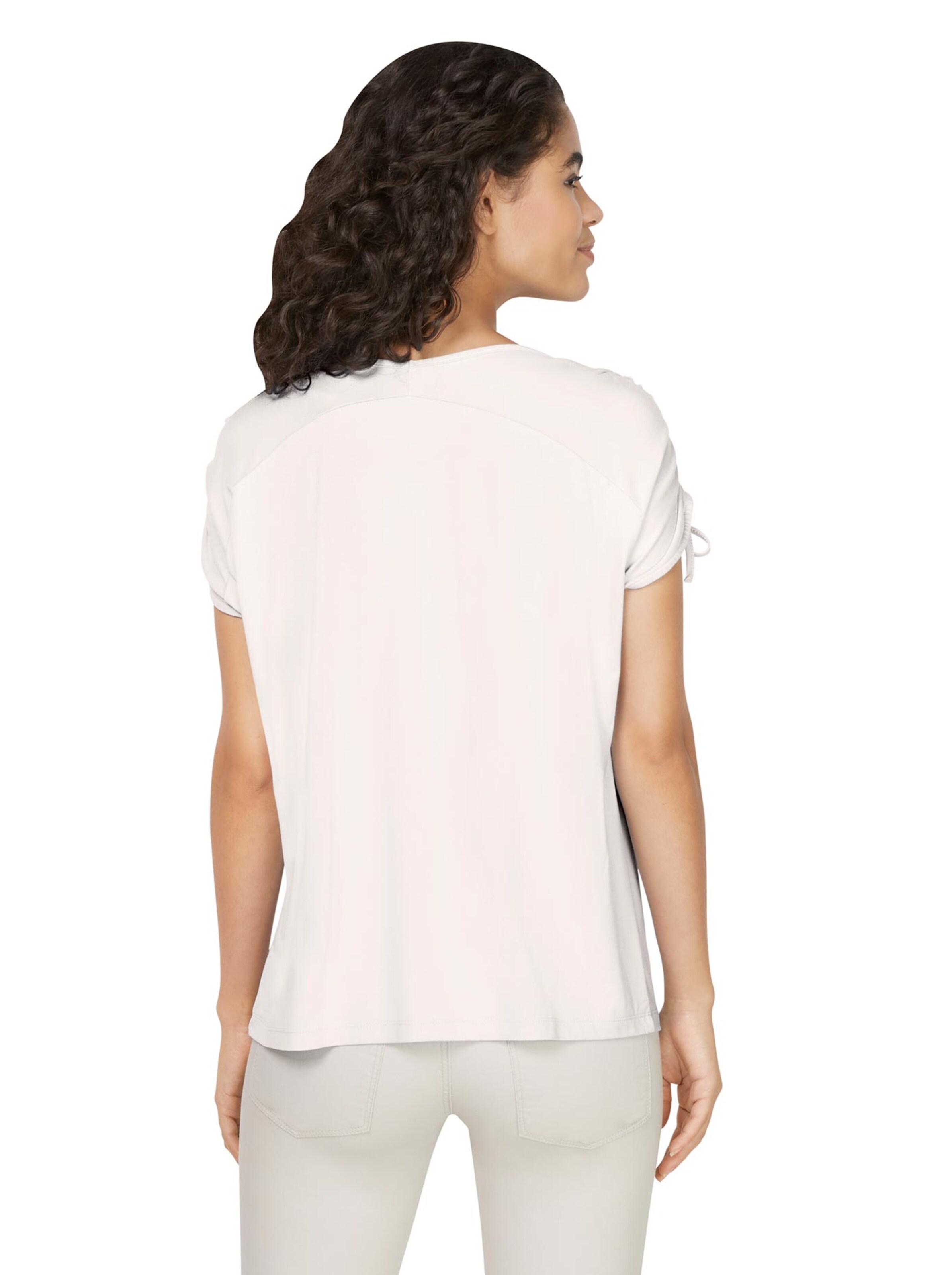 Femme T-shirt LINEA TESINI heine en Blanc Cassé 