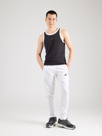 ADIDAS PERFORMANCE Tapered Sports trousers in White