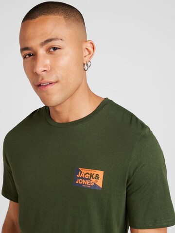 JACK & JONES Majica 'JJNOLAN' | zelena barva