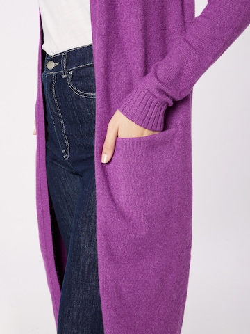 VILA Knitted Coat 'Ril' in Purple