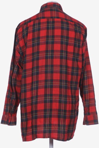 Majestic Button Up Shirt in L in Red