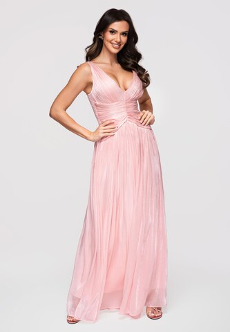 Ombre Abendkleid in Pink: Vorderseite