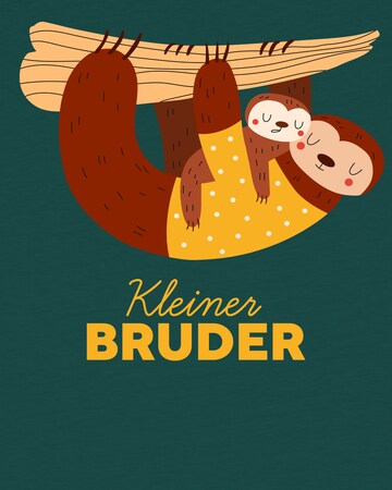 watabout.kids Shirt 'Faultier Kleiner Bruder' in Green
