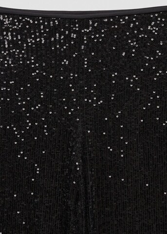 MANGO Flared Pants 'Glitter' in Black