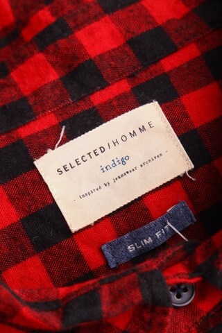 SELECTED HOMME Button Up Shirt in XXL in Red